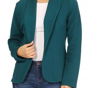 NWOT Moa Collection Deep Teal Blazer